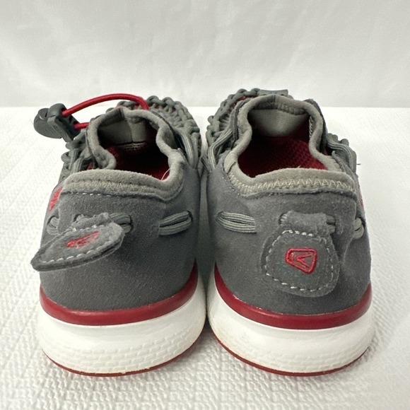 Keen Uneek Sandals Youth Boys Size 3 Gray Red Hiking Trail - Picture 5 of 10
